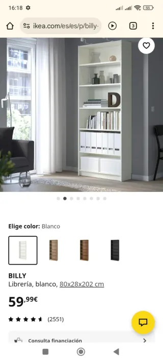 Estantería Billy Ikea Blanca