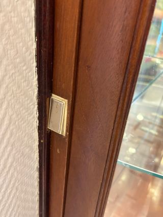 Vitrina Esquinera Cristal, espejo y Madera