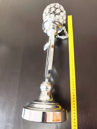 Lote de 3 peças decorativas prateadas