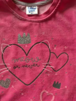 Pijama niña rosa talla 4