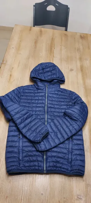 Piumino RIFLE blu con cappuccio