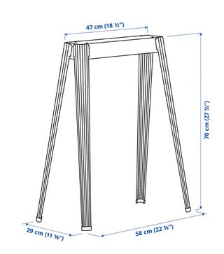 Escritorio IKEA madera y metal