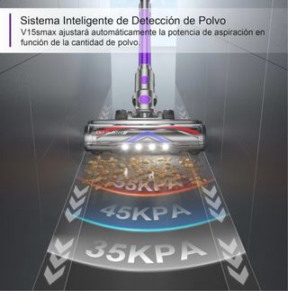 Aspiradora Vistefly V15s MAX sin Cable, 580W 55Kpa