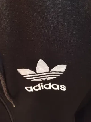 Sudadera Adidas Mujer Cremallera Negra y Rosa