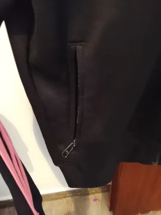 Sudadera Adidas Mujer Cremallera Negra y Rosa