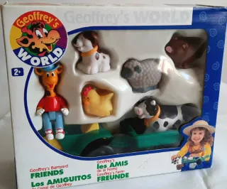 Juego de granja con animales y tractor