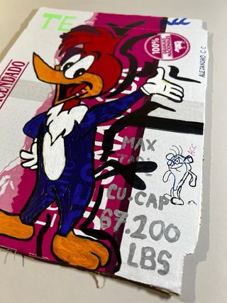 Cartón pintado Woody Woodpecker medidas: 29x22