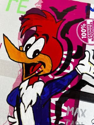 Cartón pintado Woody Woodpecker medidas: 29x22