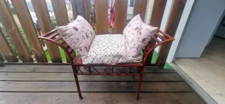 Banco de jardín o terraza metálico