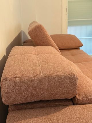 Sofá modular rosa tela