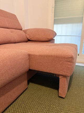 Sofá modular rosa tela