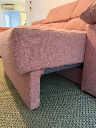 Sofá modular rosa tela