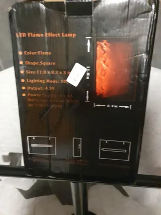 Lámpara LED Efecto Llama Cuadrada