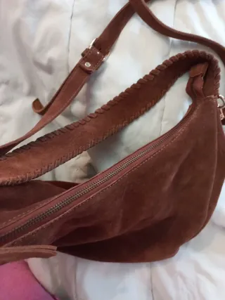 Bolso ante Green Coast marrón 20x30 cm