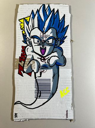 Cartón pintado personaje anime medidas: 26x13