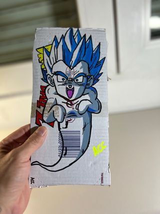 Cartón pintado personaje anime medidas: 26x13