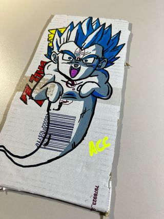 Cartón pintado personaje anime medidas: 26x13