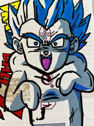 Cartón pintado personaje anime medidas: 26x13