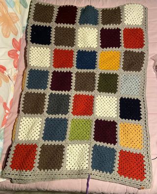 Manta Granny Square Hecha a Mano