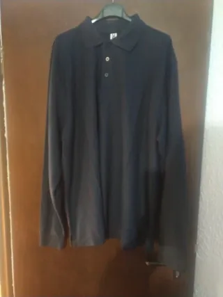 Polo manga larga negro