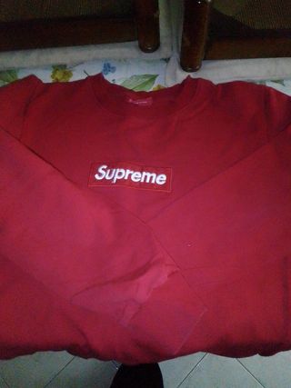 Felpa Supreme Girocollo Rossa