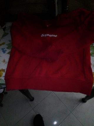 Felpa Supreme Girocollo Rossa