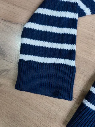 Cárdigan Zara Rayas Azul Marino Talla M