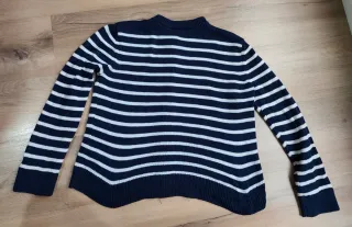 Cárdigan Zara Rayas Azul Marino Talla M