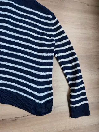 Cárdigan Zara Rayas Azul Marino Talla M