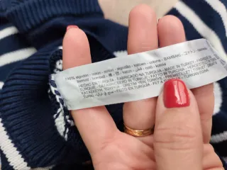 Cárdigan Zara Rayas Azul Marino Talla M