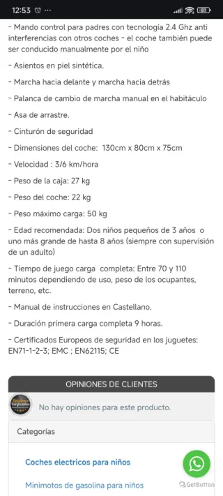 Coche Eléctrico 4x4 para Niños