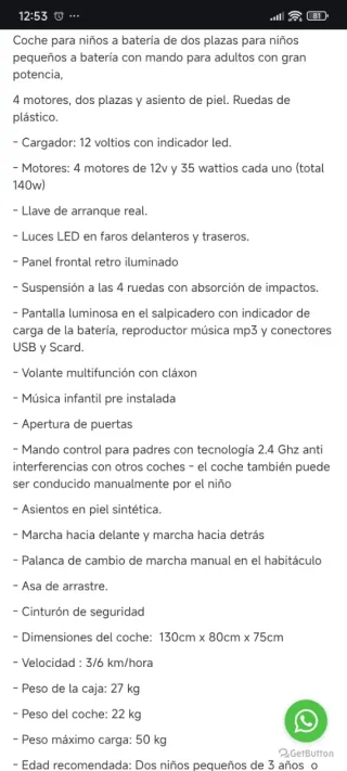 Coche Eléctrico 4x4 para Niños