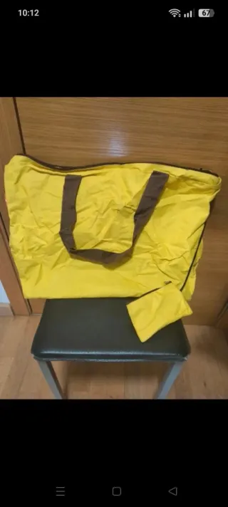 Bolso Benzi amarillo con cartera