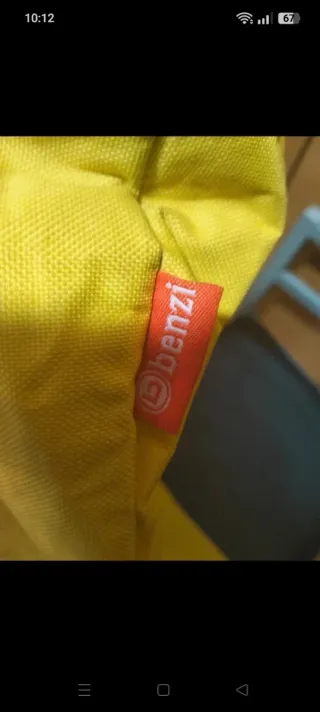 Bolso Benzi amarillo con cartera