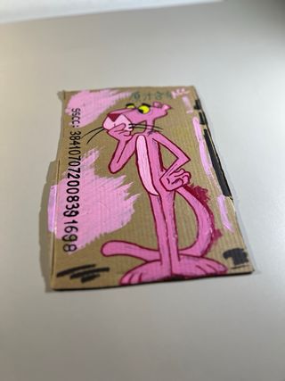 Cartón pintado Pink Panther medidas: 25x18