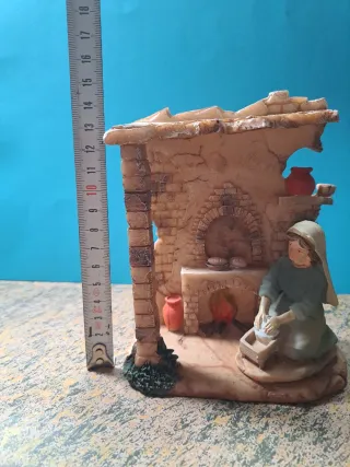 Figura Belén horno y mujer amasando