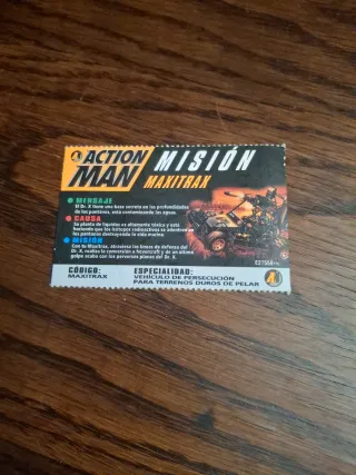 3 Tarjetas Action Man Misiones