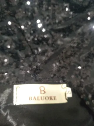 Vestido Mini Baluoke Negro Lentejuelas