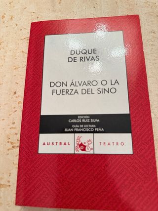 Libro Don Álvaro o la fuerza del sino (Teatro)