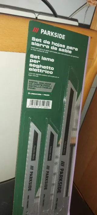 Set Hojas Sierra Sable Parkside Metal