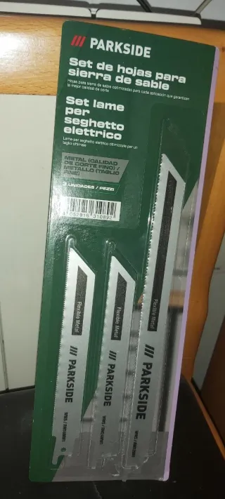 Set Hojas Sierra Sable Parkside Metal