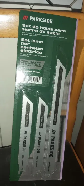 Set Hojas Sierra Sable Parkside Metal