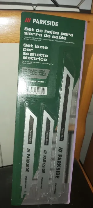 Set Hojas Sierra Sable Parkside Metal