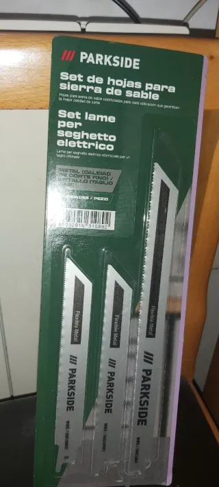 Set Hojas Sierra Sable Parkside Metal