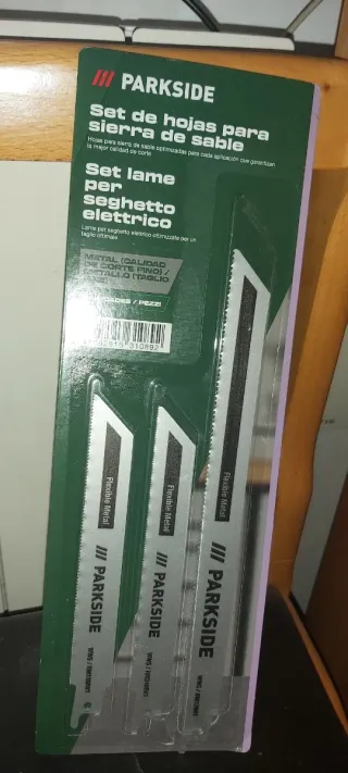 Set Hojas Sierra Sable Parkside Metal