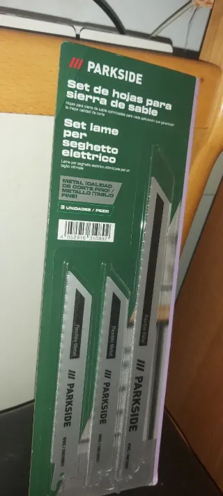 Set Hojas Sierra Sable Parkside Metal