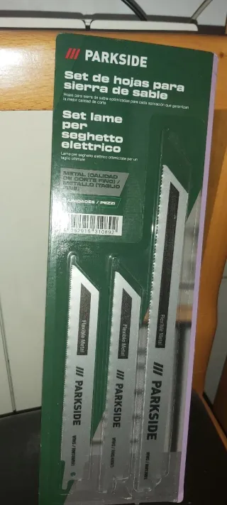 Set Hojas Sierra Sable Parkside Metal