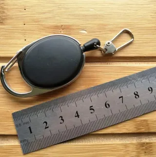 Coppia Moschettoni con cordino retrattile