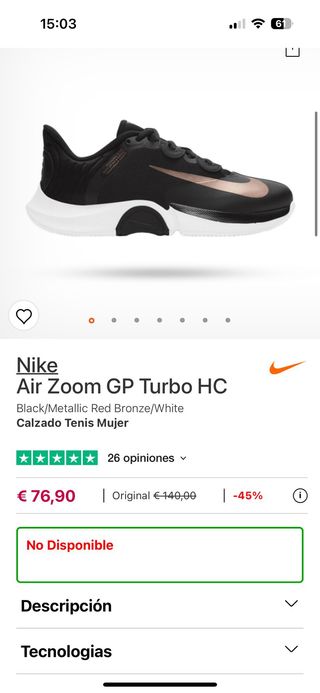Zapatillas Nike Mujer Negras y oro rosa