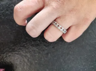 Anillo Tous Puppies oro blanco diamante T12 alianz